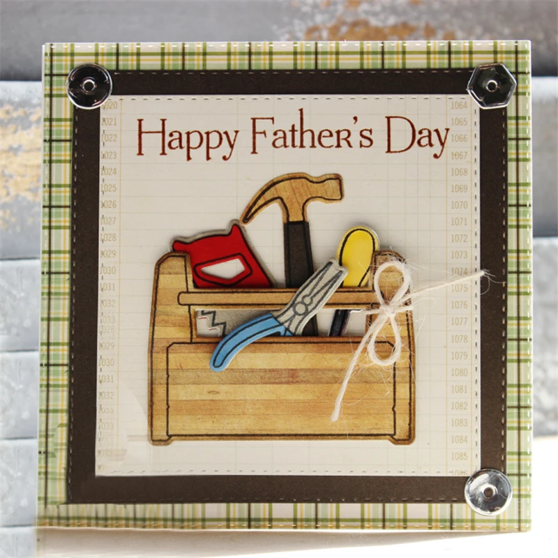 

Naifumodo Tool Metal Cutting Dies for Scrapbooking Stamps and Dies Cuts Card Making Father's Day Clear Stamps Crafts Die