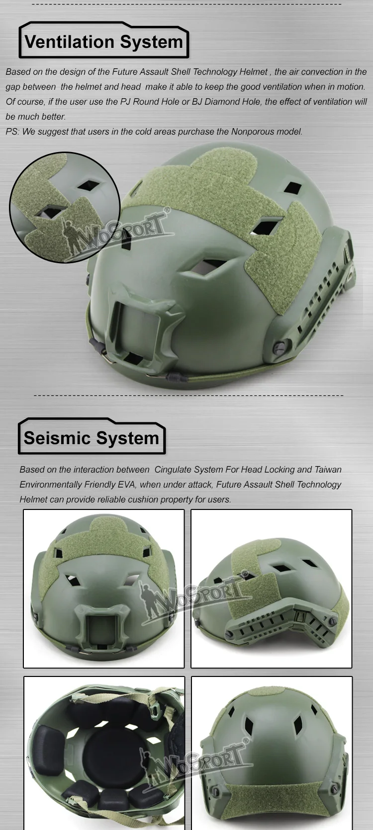 WoSporT Тактический шлем открытый BJ-Тип ABS боевой прыжок милитари, Армейская, для охоты военные игры защитный Быстрый Шлем