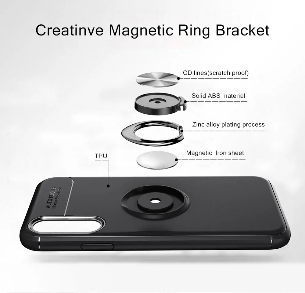 iphone se wallet case KEYSION Case For Xiaomi Mi 9 SE Mi 8 Pro Lite Soft TPU Magnetic Magnet Car Finger Ring Holder Kickstand Back Cover for Mi9 Mi A2 iphone se silicone case