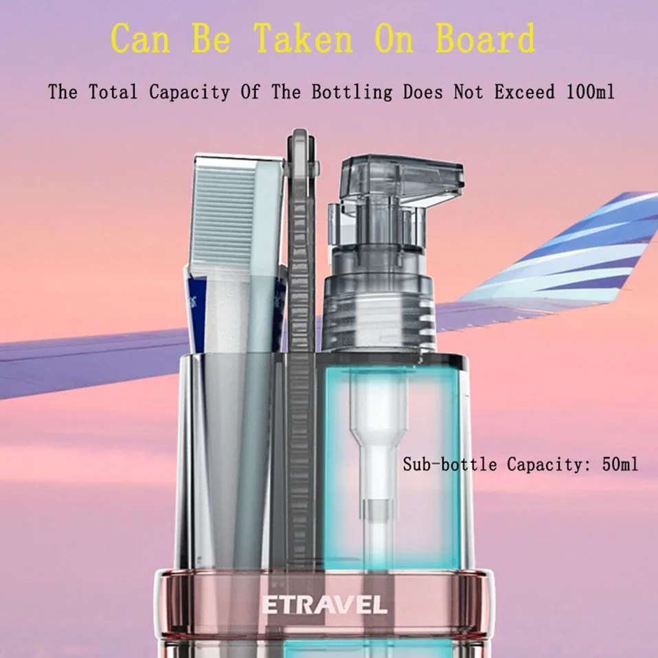 New Travel Wash Cup Portable Travel Toiletries Toothpaste Toothbrush Partition Storage box Outdoor Bathroom Accessories Sets (7)