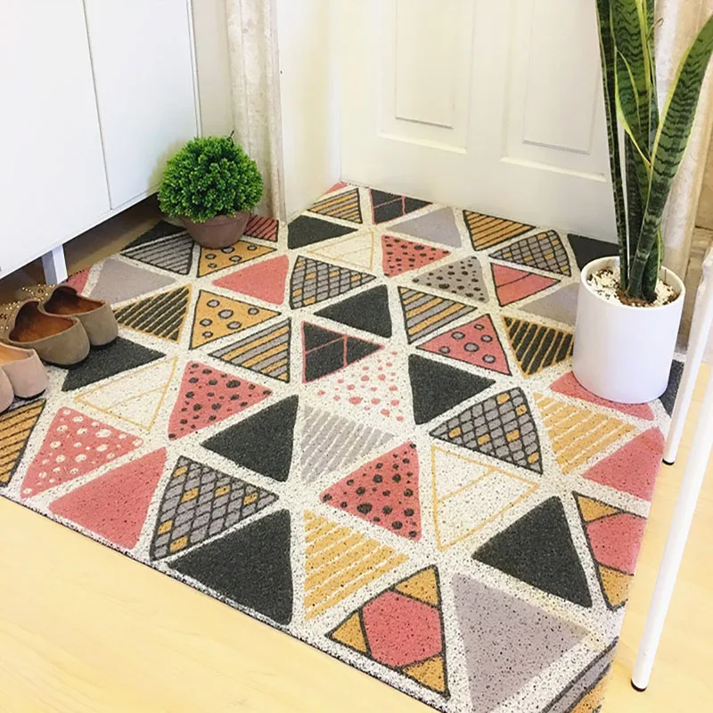 ПВХ шелковая петля пыленепроницаемый коврик с рисунком мраморной геометрии плед напольные ковры и ковер скребок для обуви для ванной комнаты коврики