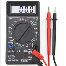 100 pièces par DHL Fedex multimètre numérique DT830D voltmètre ampèremètre avec vibreur cc tension ca détecteur d'ampère + sonde de Test