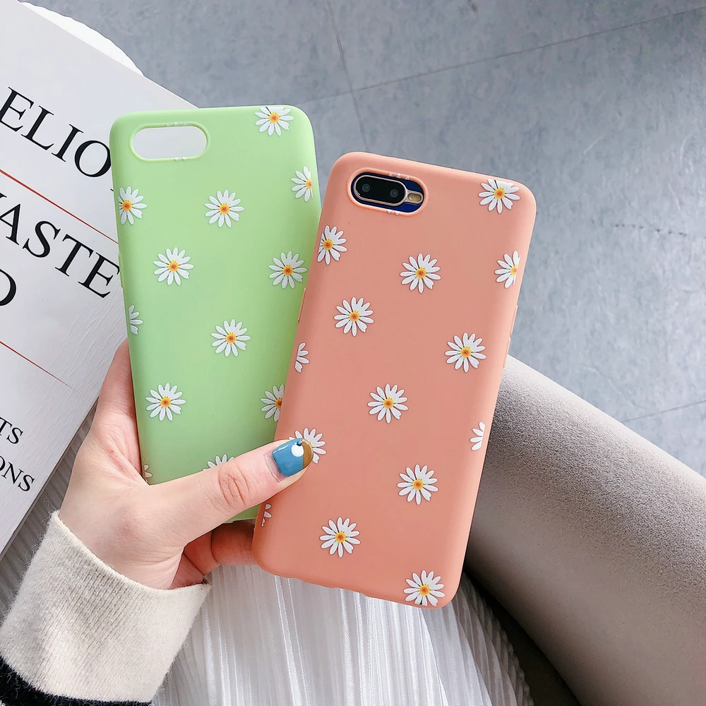 

CaseMe Small Daisy IMD Pattern Phone Case For OPPO K1 Ultra Thin Soft TPU Silicon Back Cover For OPPO K1 New Hot Fashion Case