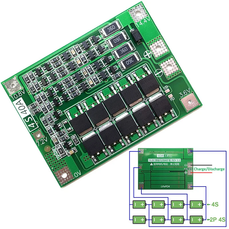 Шт./лот 4S 40A Утюг литиевая батарея зарядное устройство защиты доска В в 14,4 Lipo ячейки модуль PCB BMS для дрель двигатель с балансировки