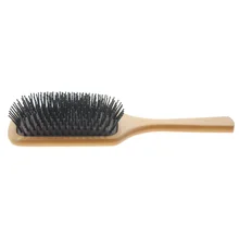 25,3*8,7 см Натуральная деревянная лопатка щетка оздоровительный массаж расческа Антистатическая развязка подушка безопасности для укладки волос Деревянный для массажа инструмент