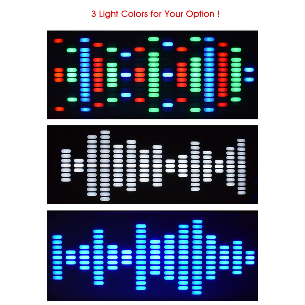 DIY светодиодный цифровой музыкальный спектр дисплей комплект модуль DIY сенсорный большой размер 225 сегментный светодиодный эквалайзер музыкальный спектр звуковой волны комплект