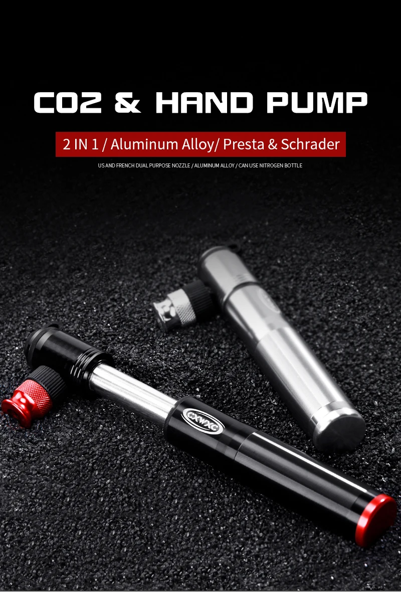 CO2 Inflator Hand Pump For Bike Combo Bicycle Pumps Mini Portable Bike Pump Valve Adapter Ball Air Inflator Cycling Bicycle Pump