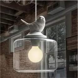 Северной Европы современный творческий в сдержанном стиле Книги по искусству птица Стекло подвесной светильник ресторан Спальня