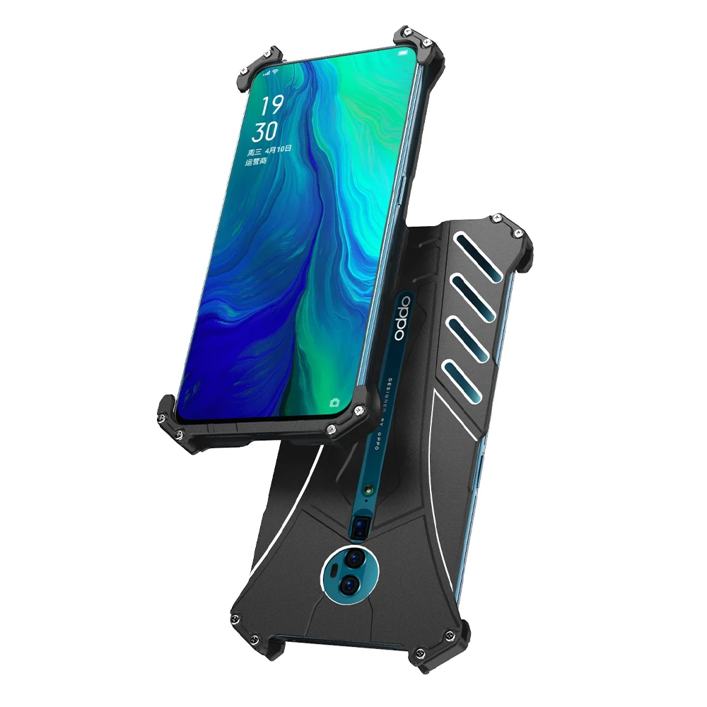 R-JUST для OPPO Reno/Reno 10X зум Тяжелая пыль металлический армированный анодированный алюминиевый чехол для OPPO A9/A9X Fundas Coque корпус крышка