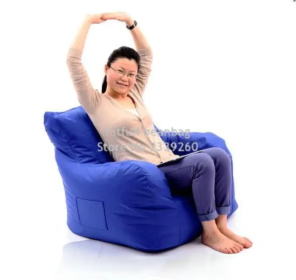 COVER ONLY , no filler-with side pocket and handle design big joe pink Fashion fabric armchair furniture, relax bean armchair