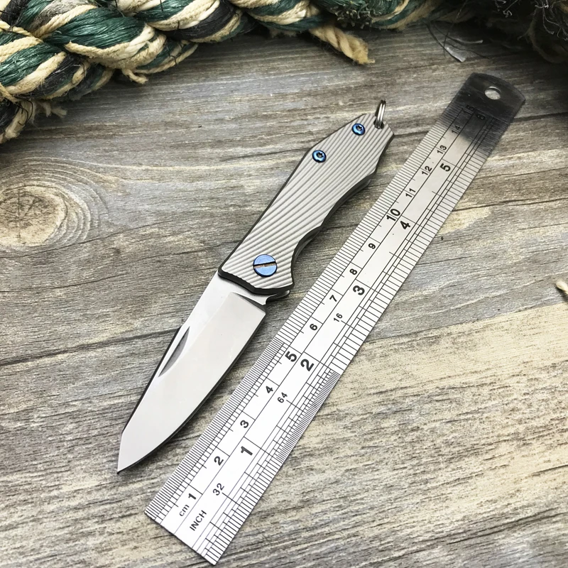 D2 new OEM portable edc tool cute mini pocket knife small titanium