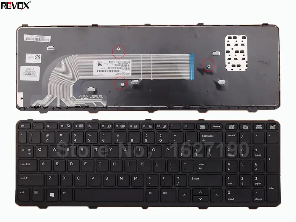 New US Laptop Keyboard For HP ProBook 450 G0 450 G1 455 G1 BLACK FRAME