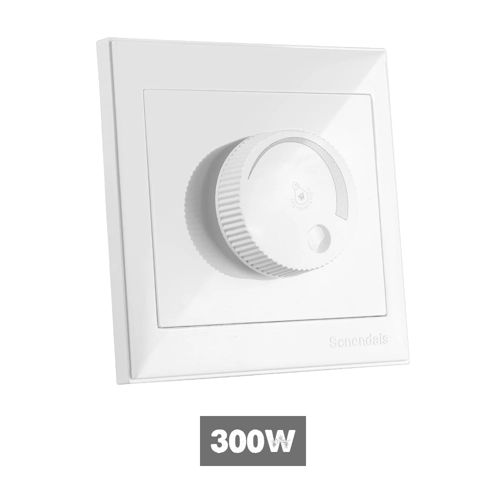300W Светодиодный диммер scr настенный выключатель AC220V 300 Вт 600 Вт 1000 Вт Светодиодный контроллер затемнения для затемнения потолочный светильник Точечный светильник - Цвет: 300W