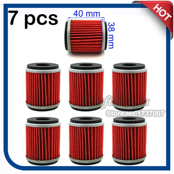 7 pcs/pack Oil Filter For YFZ450 2004 Current 5D3 13440 09 00 ATV Bike