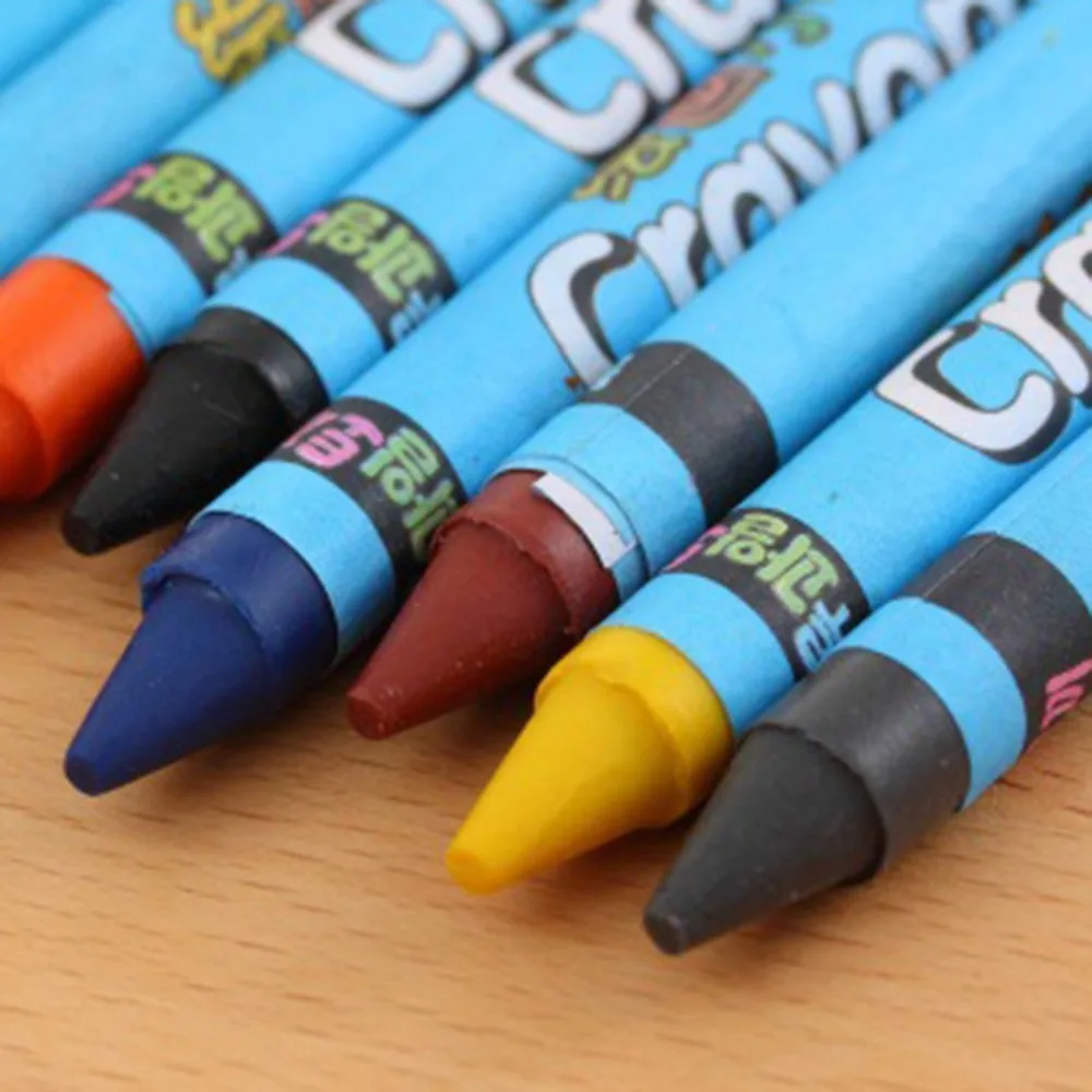 

Natural Non-Toxic Children Kids Crayon Oil Pastel Drawing Set School Office Safe Wax Crayon Pen Stationery Student Gift
