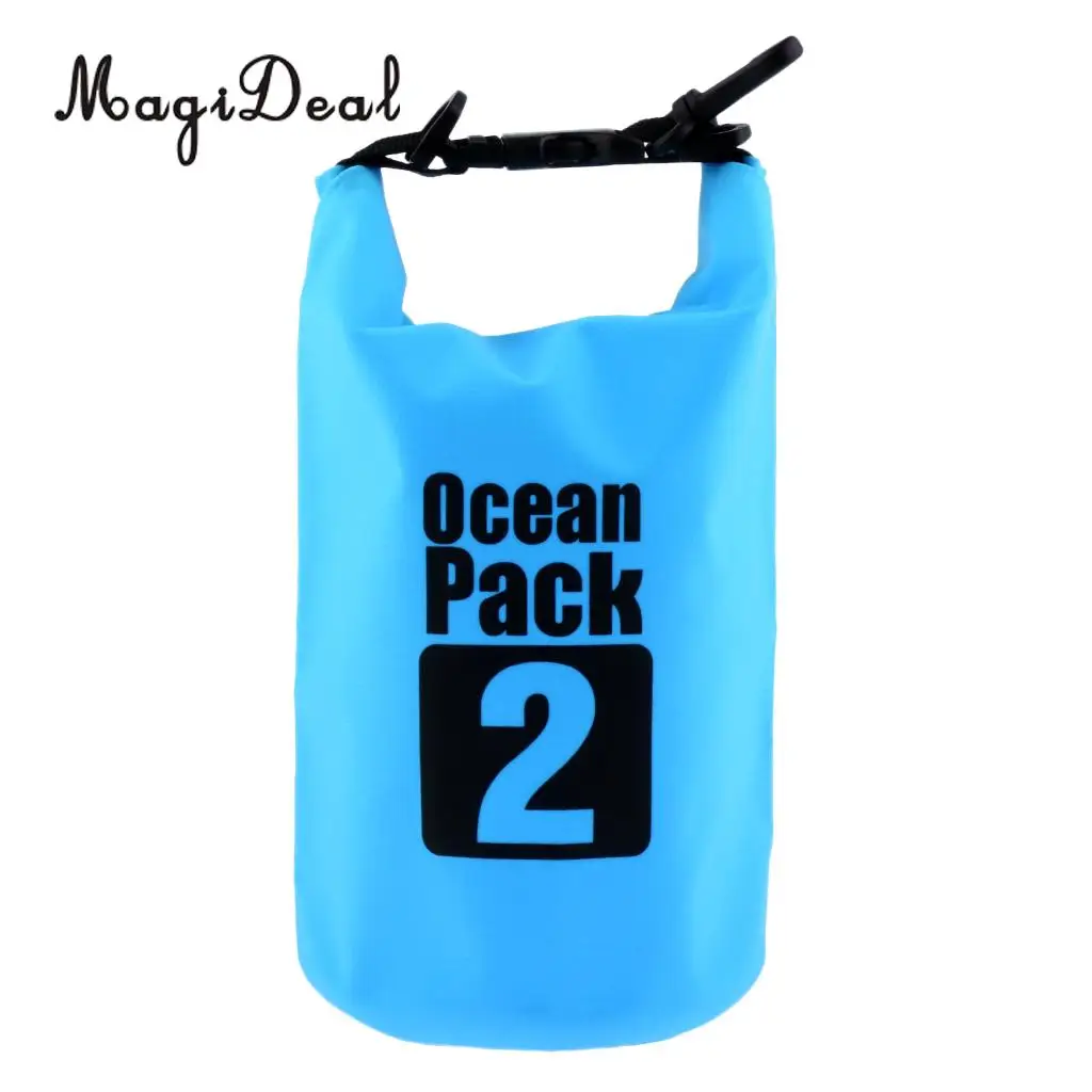 MagiDeal 2L PVC Waterproof Dry Bag Sack for Canoe Kayak Boating Kayaking Floating Dinghy Fishing Surfing Camping Accessories