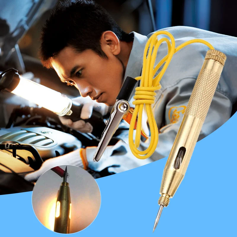 Практичный тест электрическая ручка карандаш тестер инструмент для ремонта электрика электроскоп медная электрическая ручка Золотая медь