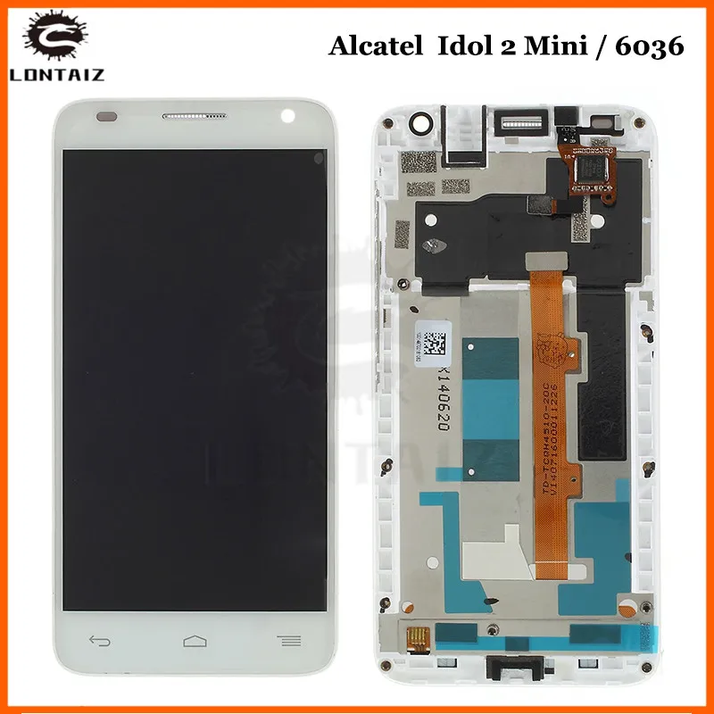 Протестированный для Alcatel One Touch Idol 2 Mini S OT6036 6036 ЖК-дисплей с сенсорным экраном дигитайзер в сборе с рамкой
