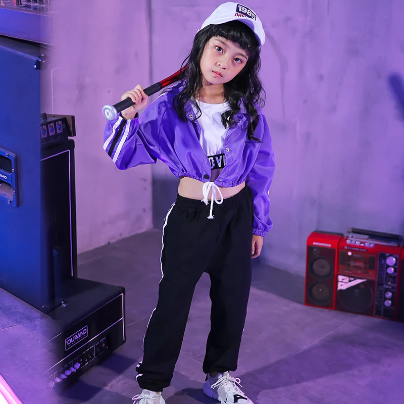 Toddler Spring clothes For Girls Short Top Loose pants Jazz Hip hop Dance kids costumes girls boutique sets (21)