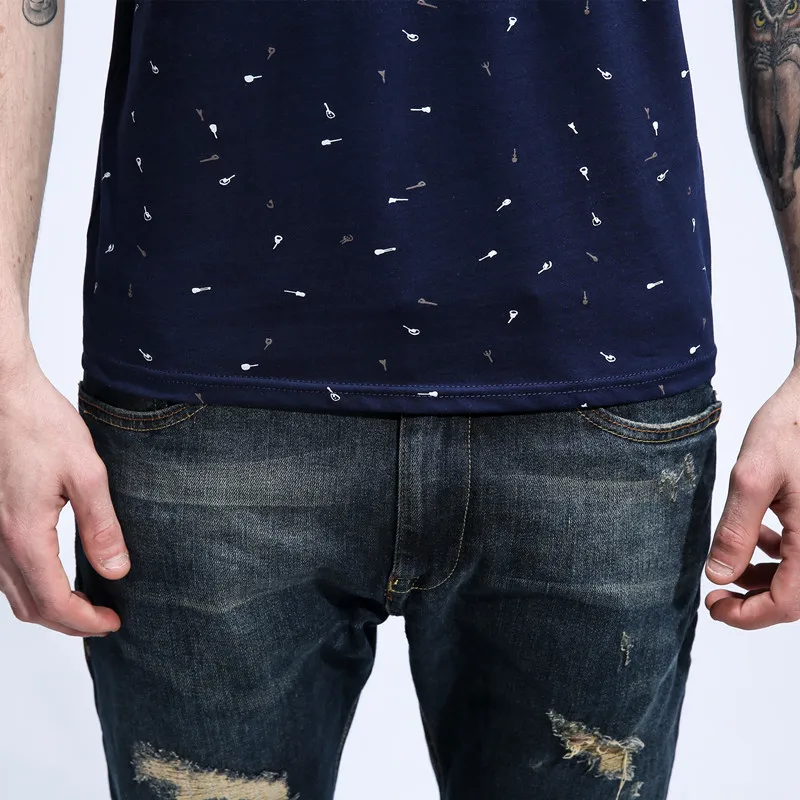GustOmerD Summer T shirt Mens Guitar Print Slim Fit Stand Collar Casual T-shirt Men's Short Sleeve Tops Tee Shirt Men GustOmerD Summer T shirt Mens Guitar Print Slim Fit Stand Collar Casual T-shirt Men's Short Sleeve Tops Tee Shirt Men