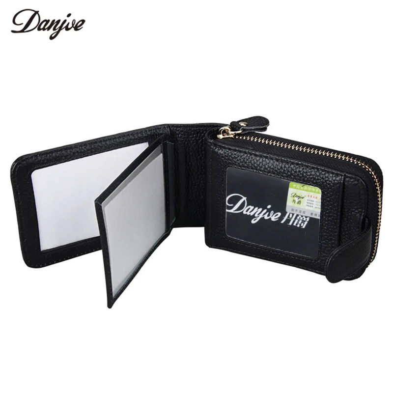 

DNAJUE Card Holder Unisex Genuine Leather Card Wallet Large Capacity Cowhide Business Card Holder Credit Card Purse Women&men
