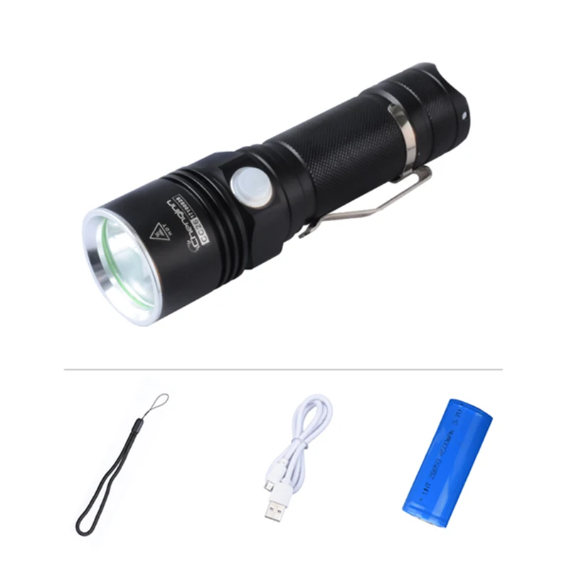 

Chenglnn CC26 Rechargeable Flashlight Waterproof 4 Mode 1200LM Cree XPE LED Torch Lamp with 26650 Battery