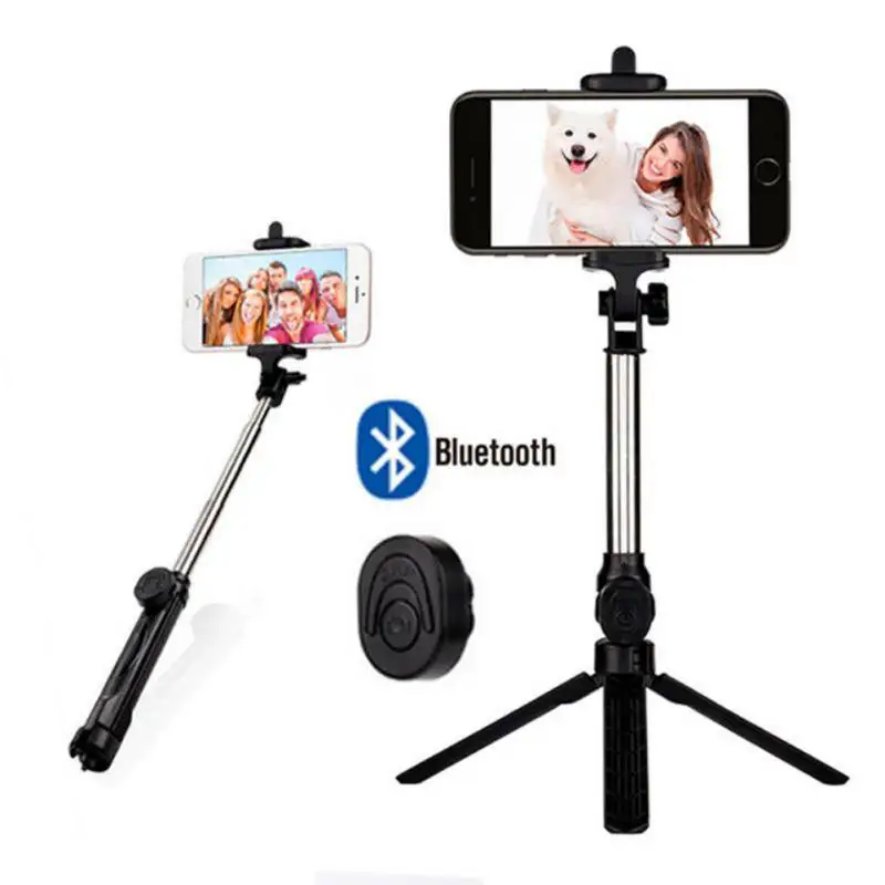 

3 in 1 Universal Bluetooth Selfie Stick Tripod Extendable Monopod For iPhone XS XR X Samsung S10 S9 Xiaomi 9 /8 For HuaWei p20