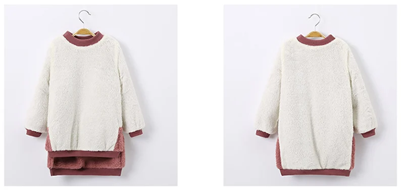 Winter warm thick cashmere sweater for girls jackets round neck jackets for girls coat children clothes (7)