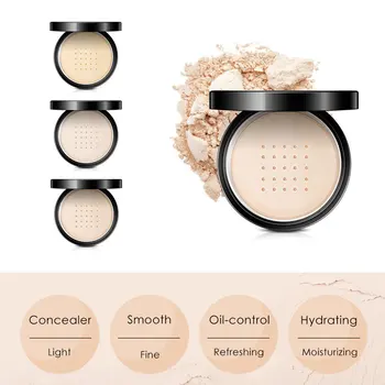 

1 Pc Matte Loose Setting Powde Oil Control Soft Light Silk Face Concealer Skin Finish Powder Translucent Foundation Makeup