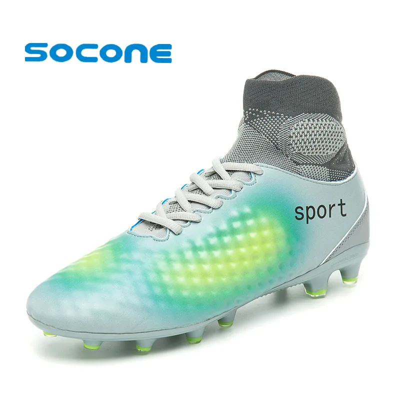 SOCONE 2018 New Designed Mens Sock Football Boots Outdoor Turf Soccer ...