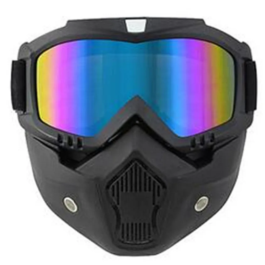 Горячие продажи модульная маска Съемные очки и рот фильтр идеально подходит для открытого лица мотоциклетный полушлем или винтажные шлемы