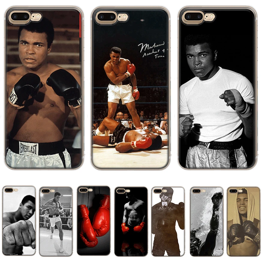 

Gerleek Cell Phone Case Cover Muhammad Ali Boxing for iPhone 11 Pro XR X XS Max iPhone 6 6s 7 8 Plus 5 5s SE Shell Bag