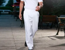 2018 Hot selling men’s chef pants Kitchen Trouser chef service pants White color chef pant chef service free shipping