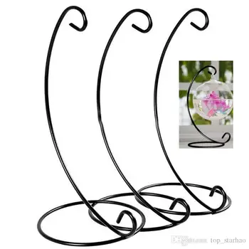 

23cm Ornament Display Stand Iron Hanging Rack Holder For Hanging Glass Globe Air Plant Terrarium Witch Ball Wedding Home Decor