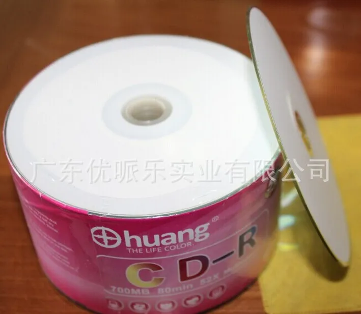 

5 discs Less Than 0.3% Defect Rate Grade A x52 700MB Blank Printable CD-R Disc