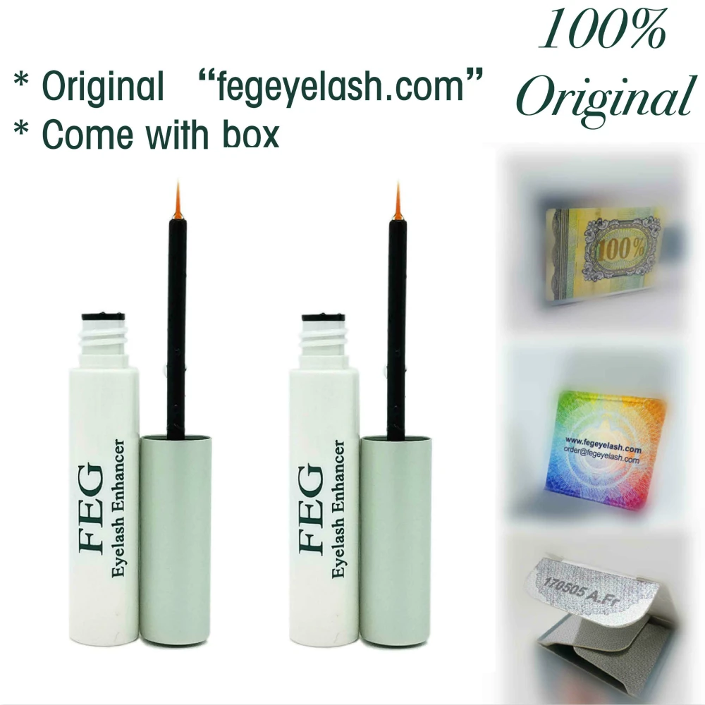 Goedkoop 2 stuks Originele FEG Wimper Enhancer Hologram Versie Snelle Groeien Wimper Serum Wimper Vloeistof \