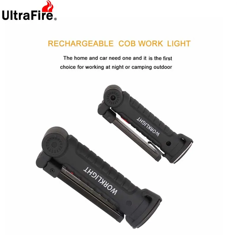 Portatil 5 modo COB linterna antorcha USB recargable llevo la luz del trabajo magnetico COB Lanterna gancho colgante lampara par Portatil 5 modo COB linterna antorcha USB recargable llevo la luz del trabajo magnetico COB Lanterna gancho colgante lampara par