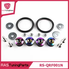 JDM Neo Chrome Quick Release Fasteners For Car Bumpers Trunk Fender Hatch Lids Kit Rastuningparts RS-QRF001N