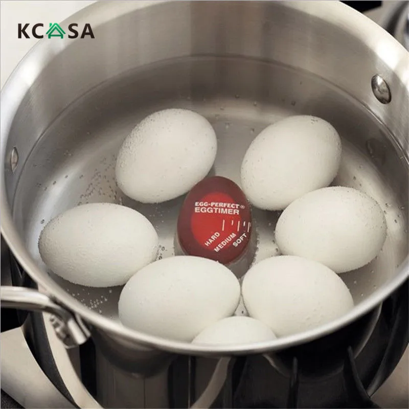 

Mrosaa 1pcs Eggs Time Egg Perfect Color Changing Timer Yummy Soft Hard Boiled Eggs tools Cooking Kitchen Eco-Friendly Resin