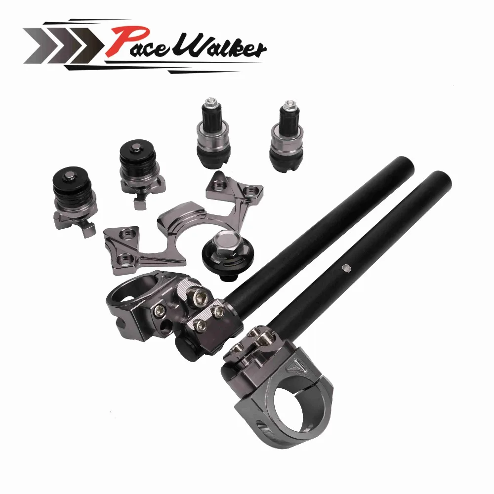 

FREE SHIPPING For Kawasaki Ninja 250 300 2013 2014 2015 2016 Adjustable Handlebars Clip On Bar Ends Fork Adjusters Yoke Nut Guar