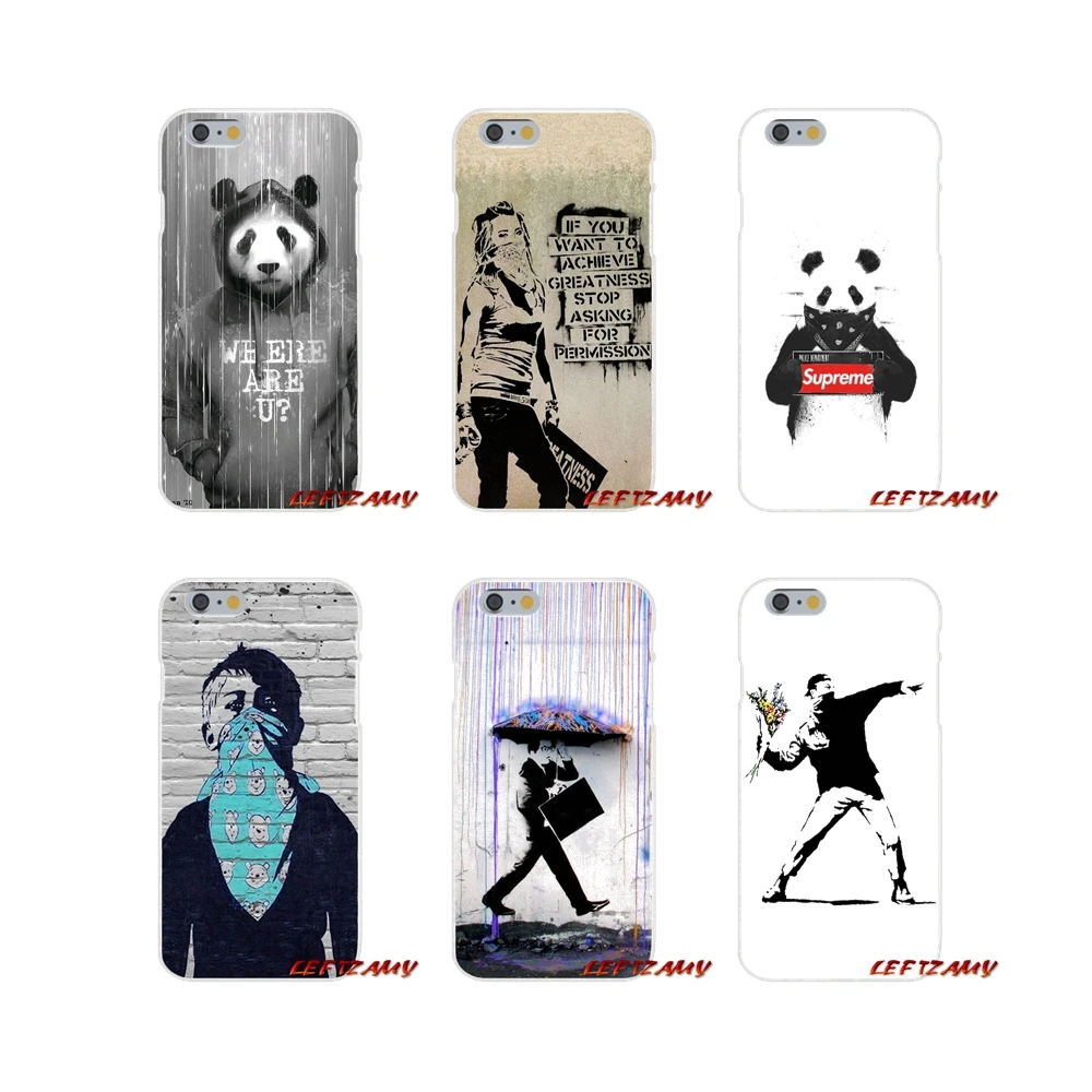Soft Transparent Case For Xiaomi Mi6 Mi 6 A1 Max Mix 2 5X 6X Redmi Note 5 5A 4X 4A 4 3 Plus Pro Street Art Banksy Graffiti panda | Мобильные