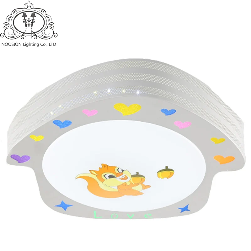

NOOSION Cartoon Ceiling Lights lovely children's bedroom plafon led lamp cut squirrel kindergarten lamps for kisd room techo