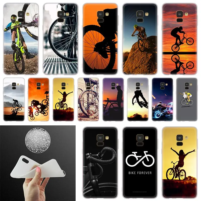 

BIKE CYCLING Phone Case For Samsung Galaxy A10 A20 A30 A40 A50 A60 A70 A6 A8 Plus A7 A9 2018 A3 A5 2017 Soft Cover Coque