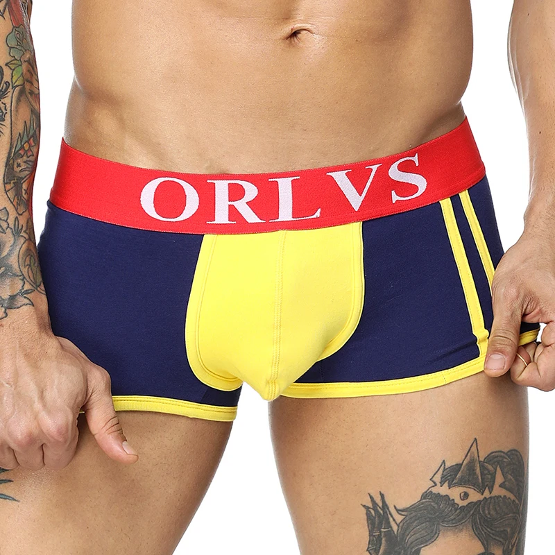 

2019 New Boxer Men Underwear Sexy Cotton Boxershort Men Ropa Stripe Boxer Shorts Man Underwear Men's 6 Colors Panties OR70
