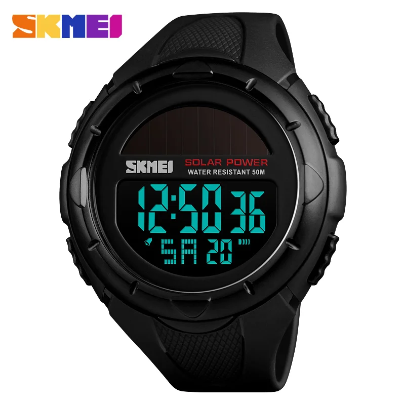 Skmei 1405 Solar Watch Digital Watches Men Led Solar Militar
