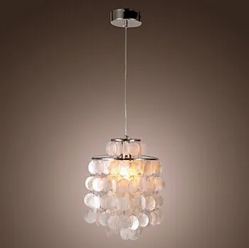 

1 Light,Shell,AC110V-220V Modern LED Pendant Lamp Light For Living Room,Art Deco, Lustre De Cristal,E27,Bulb Included