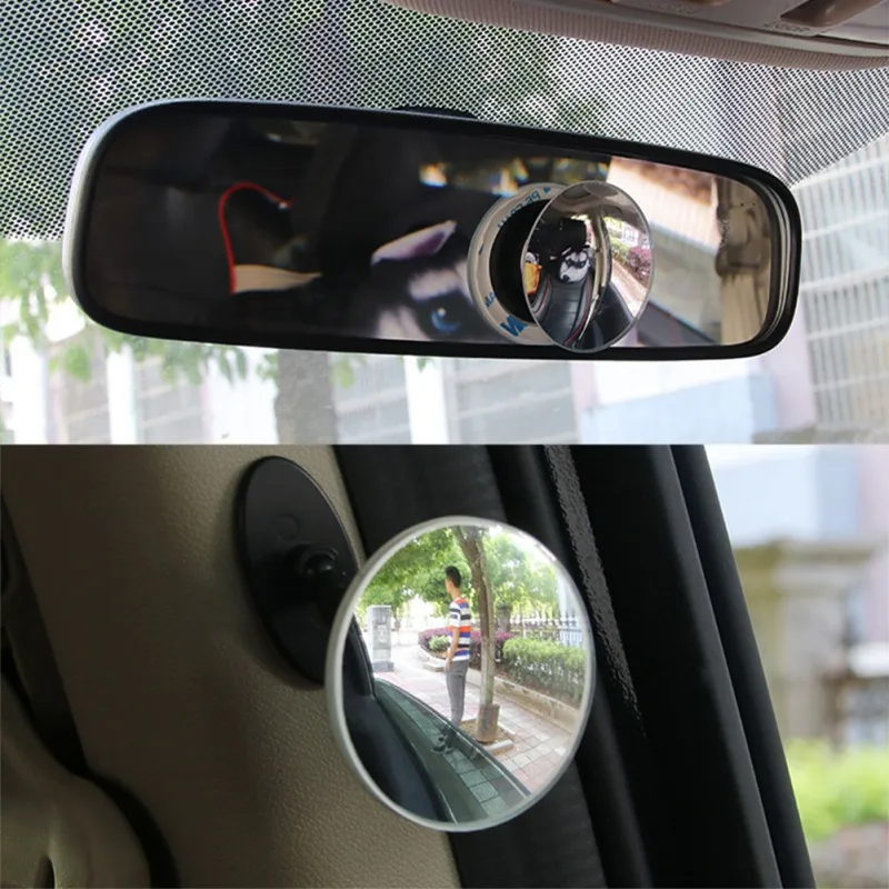 

Car Side Blind Spot Mirror Adjustable 360 Wide Angle Round Convex Mirror Effectively Expand Visual Angle With Rearview Mirror