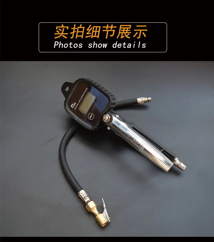 

Digital Car Air Tire Pressure Inflator Gauge LCD Display Dial Meter Vehicle Tester Inflation Gun Monitoring Tool High Accuracy