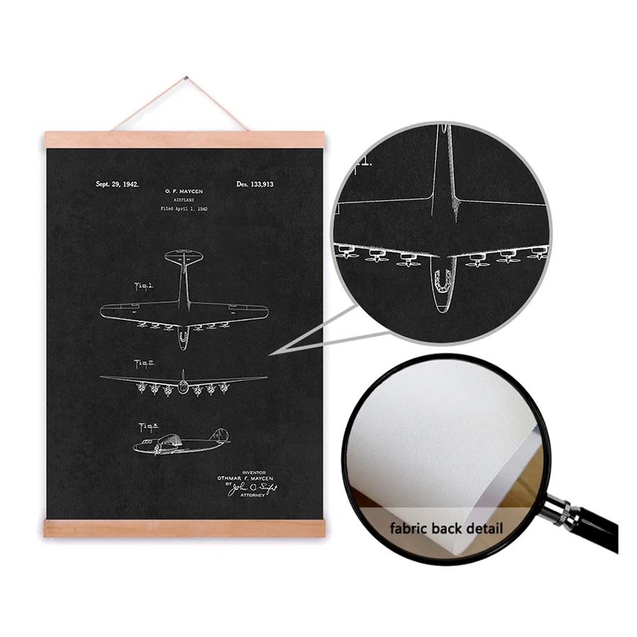 Canvas Painting  Air Plane Black White Posters And Prints Kids Poster for Living Room Decorate Artwork 5
