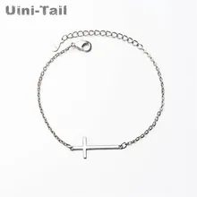 Uini хвост популярные новые 925 серебро простой крест браслет модные тенденции потока геометрия руки ювелирные изделия высокого качества браслет GN632